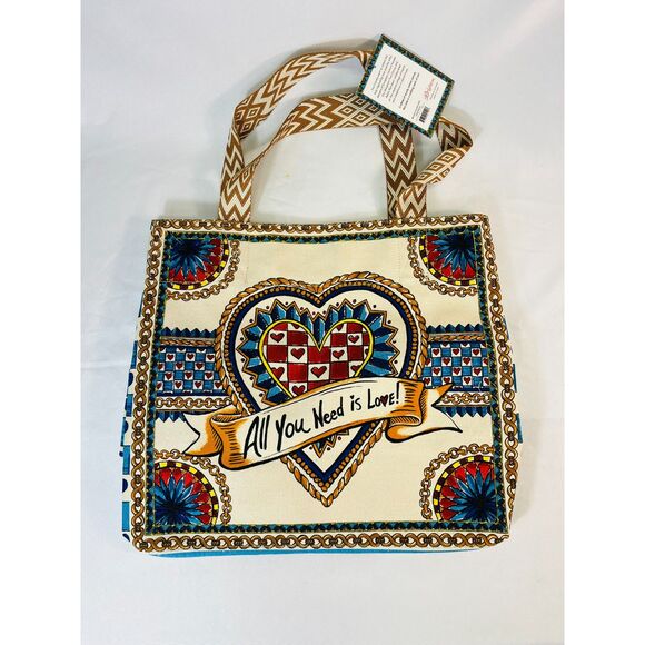 NWT Brighton Believe in Love Tote Boho Paisley Medallion Carry All Reusable - Picture 1 of 10
